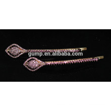 2015 Barrettes de cristal novos do metal do cristal de rocha do Rhinestone brilhante novo